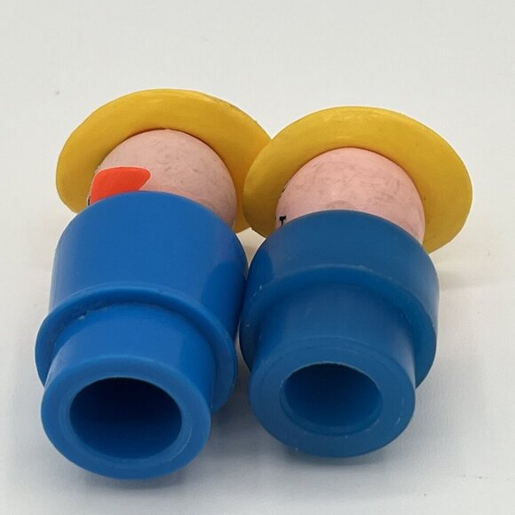 Vintage Fisher Price Little People Farmer & Son Blue body Yellow Hat Farm Figure - Picture 7 of 7